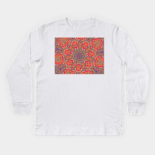 seven petal mandala Kids Long Sleeve T-Shirt
